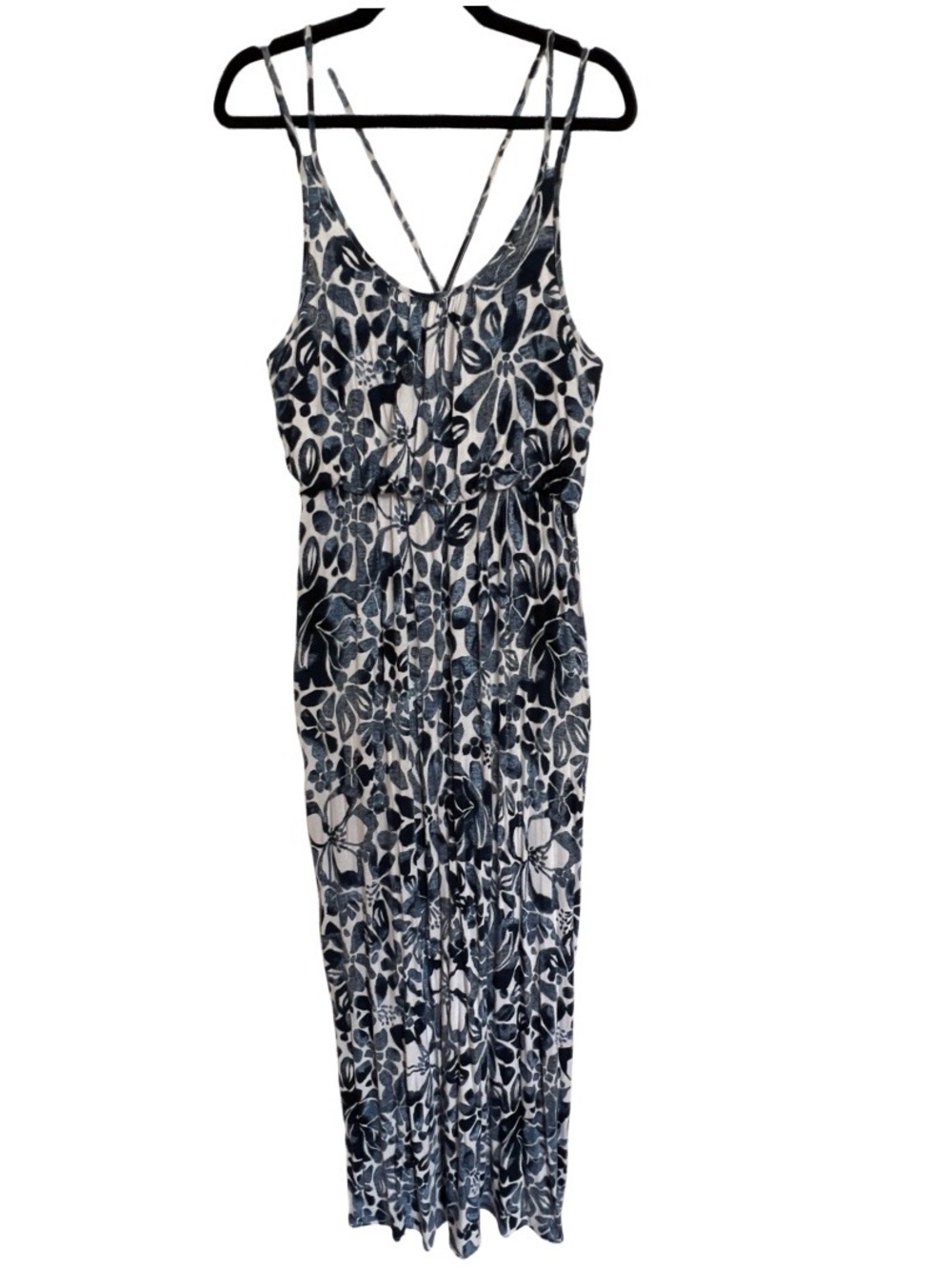 LOFT Outlet Ladies Blue and White Floral Maxi Dress SZ Medium